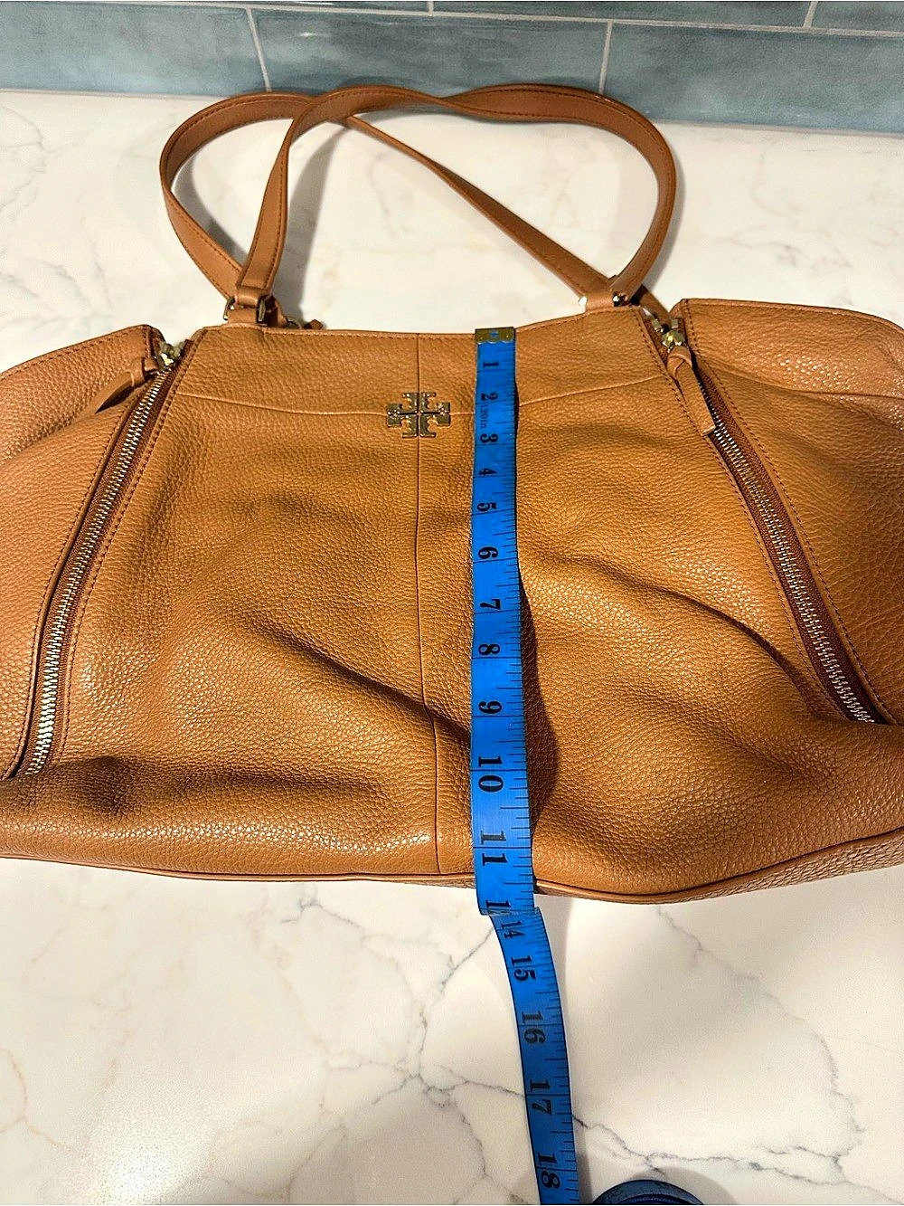 Tory Burch Zip Tote Camel Brown - Picture 7 of 11